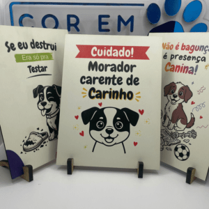 Plaquinhas Pet Cachorro - Linha Essencial - 15x20cm